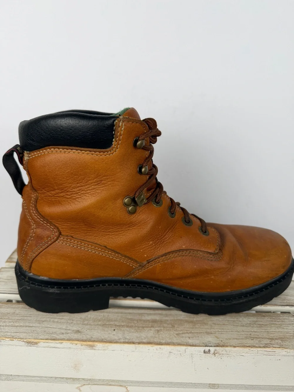 Georgia Boot Men's leather Farm and Ranch Waterproof Boots size 10